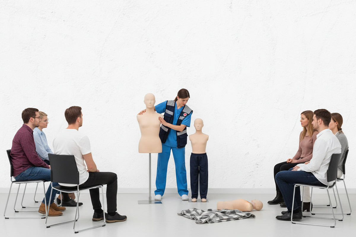 Choking Response for Adults and Children practical guide image for Irish first aid training context